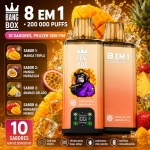 Bang Box vape descartável sabor manga tripla com maracujá e morango