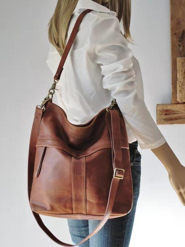 🔥Oferta especial🔥Bolsa de mensageiro de couro portátil retrô artesanal