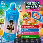 UZY 150K 6v1 jednorázová e-cigareta – Kiwi, marakuja a guava, Broskev s citronem, Love 66