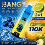 Bang Legend 110K Vape 12 príchutí Ľadová čučoriedka a melón jablková romanca citrón