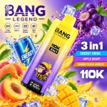 Vape 110K com bebidas energéticas, maçã, uva, manga, pêssego e damasco