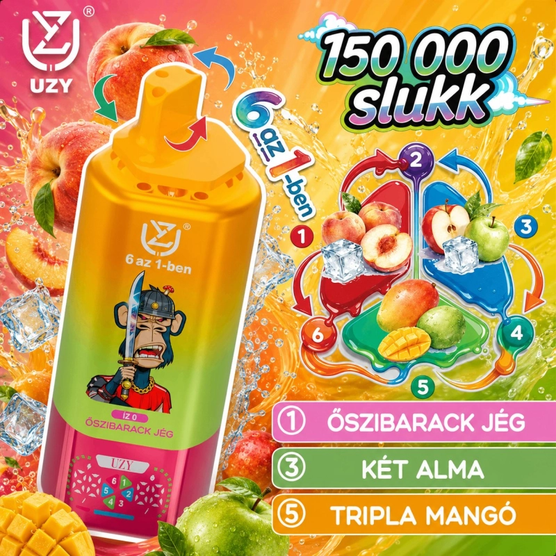 UZY 6 az 1-ben 150000 slukkos eldobható vape, Vegyes gyümölcsös