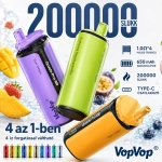 VopVop Quads Pro 4in1 200000 slukkos eldobható vape, többféle gyümölcsös íz