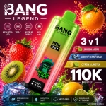 Bang Legend 110K 3 v 1 – jahoda s banánem, ledová broskev a meloun s kyselou broskví