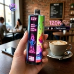 UZY SHISHA HOOKAH KING 120000 Crystal Design • Smart Screen • 120K Massive Puffs 1.Blueberry on ice