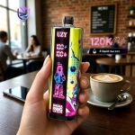 UZY SHISHA HOOKAH KING 120000 Crystal Design • Smart Screen • 120K Massive Puffs 1.Blueberry on ice