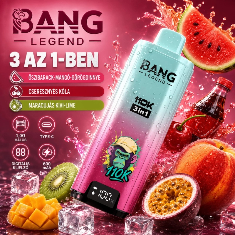 Bang Legend 110000 eldobható vape, 3 az 1-ben gyümölcsös mix