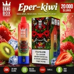 Bang Box 20 000 slukkos eldobható vape eper kivi ízben, újratölthető Type-C készülék
