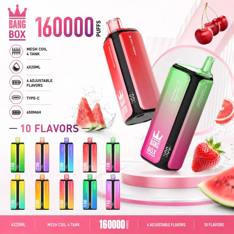Bang Box 160000 Puffs Disposable, Multi Flavor Assortment