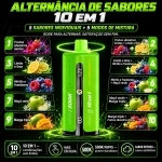 UZY Penta Flavor 500K com frutos silvestres, limão e lima, mirtilo e framboesa, maçã verde e manga tripla.