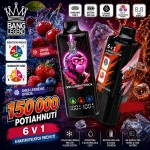 Bang Legend 150K 6v1 – príchute ľadová čerešňa, zmes lesného ovocia a červená cola