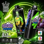 Modrá jednorázová vape BANG LEGEND 150K 6v1 s příchutěmi Blueberry Raspberry a Blueberry Cranberry Cherry