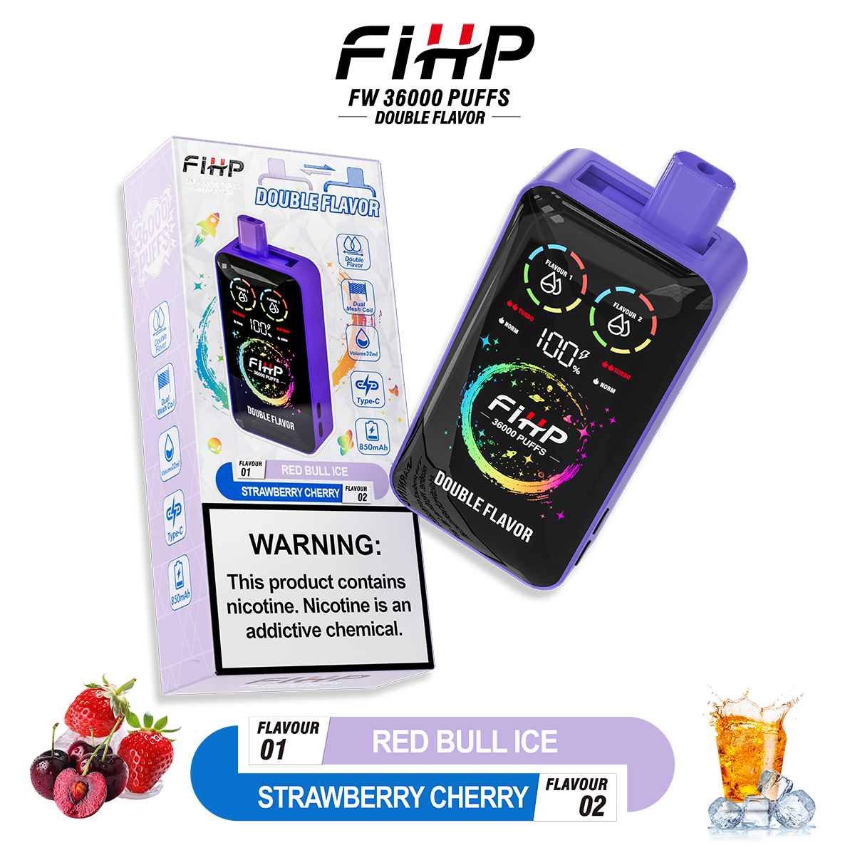 FIHP Vape z podwójnym smakiem (36 000 zaciągnięć)