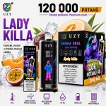 UZY Shisha Hookah King 120K Grape Ice jednorázová vape hroznová příchuť