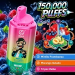 UZY 6 em 1 150.000 Puffs Vape Descartável, Mirtilo Framboesa e Melão