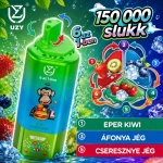 UZY 6 az 1-ben 150000 slukk eldobható vape, eper kivi áfonya cseresznye jég