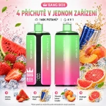 Bang Box 160 000 potahů 4v1 – Citrónová limonáda, jahodový led, malina a mango s broskví