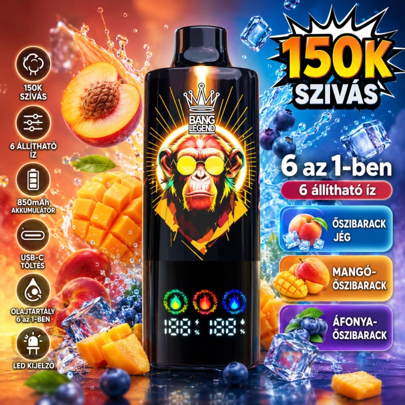 Őszibarack jég eldobható vape mangó és áfonya gyümölcskeverékkel, lágy és friss vape élménnyel