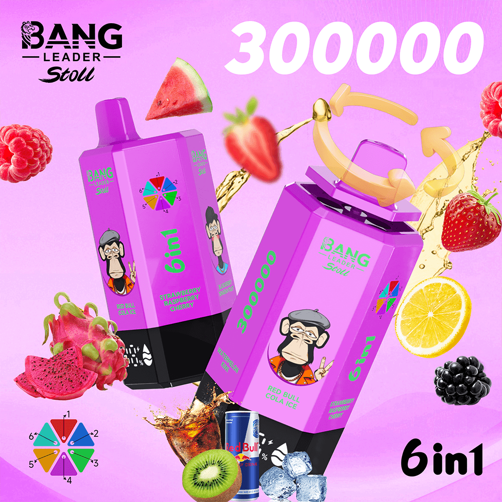 Bang Leader Stoll VAPE 300K 5.Rainbow Candy & Cherry Cola Ice & Love 666 & Mango Ice & Blueberry Cotton Candy & Peach Ice_2