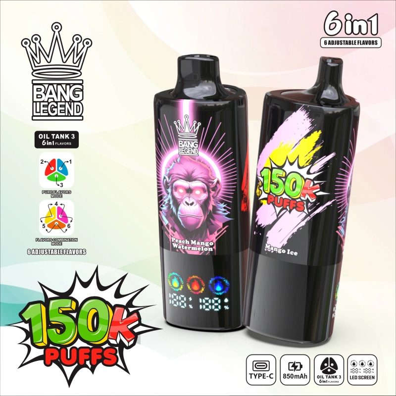 Bang Legend 150K Vape – 150,000 szippantásbanánfagylalt / eper-banán / citromsav és narancs