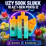UZY 500K Penta Flavor 10 az 1-ben – jeges görögdinnye, citrom-lime, jeges savanyú mangó, jeges kiwi-dinnye és dupla alma