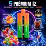 UZY 500K vape készülék 5 intenzív ízzel – jeges őszibarack, jeges eper, Sour Fucking Fab, jeges kóla, Red Bull Ice