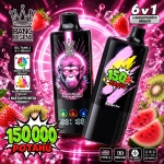 Zelená jednorázová vape BANG LEGEND 150K 6v1 s příchutí Guava Lime, LED displejem a 150 000 potahy