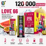 UZY Shisha King 120K sabor Love 66 com perfil frutado e refrescante