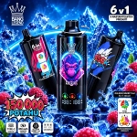 Růžovo-červená jednorázová vape BANG LEGEND 150K 6v1 s příchutí Watermelon Berries a nádržkou na olej 3