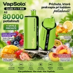 VapSolo Quads 80K so 4 príchuťami – lesné plody, ovocný čaj, jahoda mango a broskyňový ľadový čaj