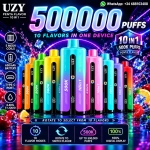 UZY Penta Flavor 10 in 1 500000 Puffs Disposable Vape, Multicolored Selection