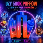 UZY 500K – Red Bull z lodem, wiśnia i cytryna, Mr Blue, czarny smok z lodem oraz cola z lodem