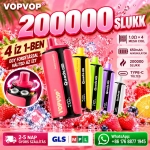 VopVop Quads Pro 200K szippantásos eldobható e-cigaretta, vegyes gyümölcsös színek