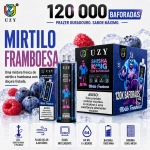 UZY Shisha King 120K sabor Mirtilo e Framboesa com mistura de frutos vermelhos
