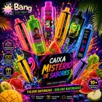 Mystery Box Bangbox-Vapor com vários produtos surpresa, sabores de fruta e opções geladas