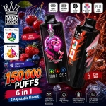 Bang Legend 150K vape Mango Peach and Blueberry Watermelon tropical fruit flavors