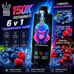 Bang Legend 150K 6v1 – príchute ľadová čučoriedka, čučoriedka-malina a čučoriedka-brusnica-čerešňa