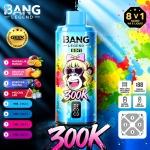 BANG LEGEND 300K 8v1 v růžovém provedení s příchutěmi Mamba, Broskev Mango Meloun a Energický nápoj