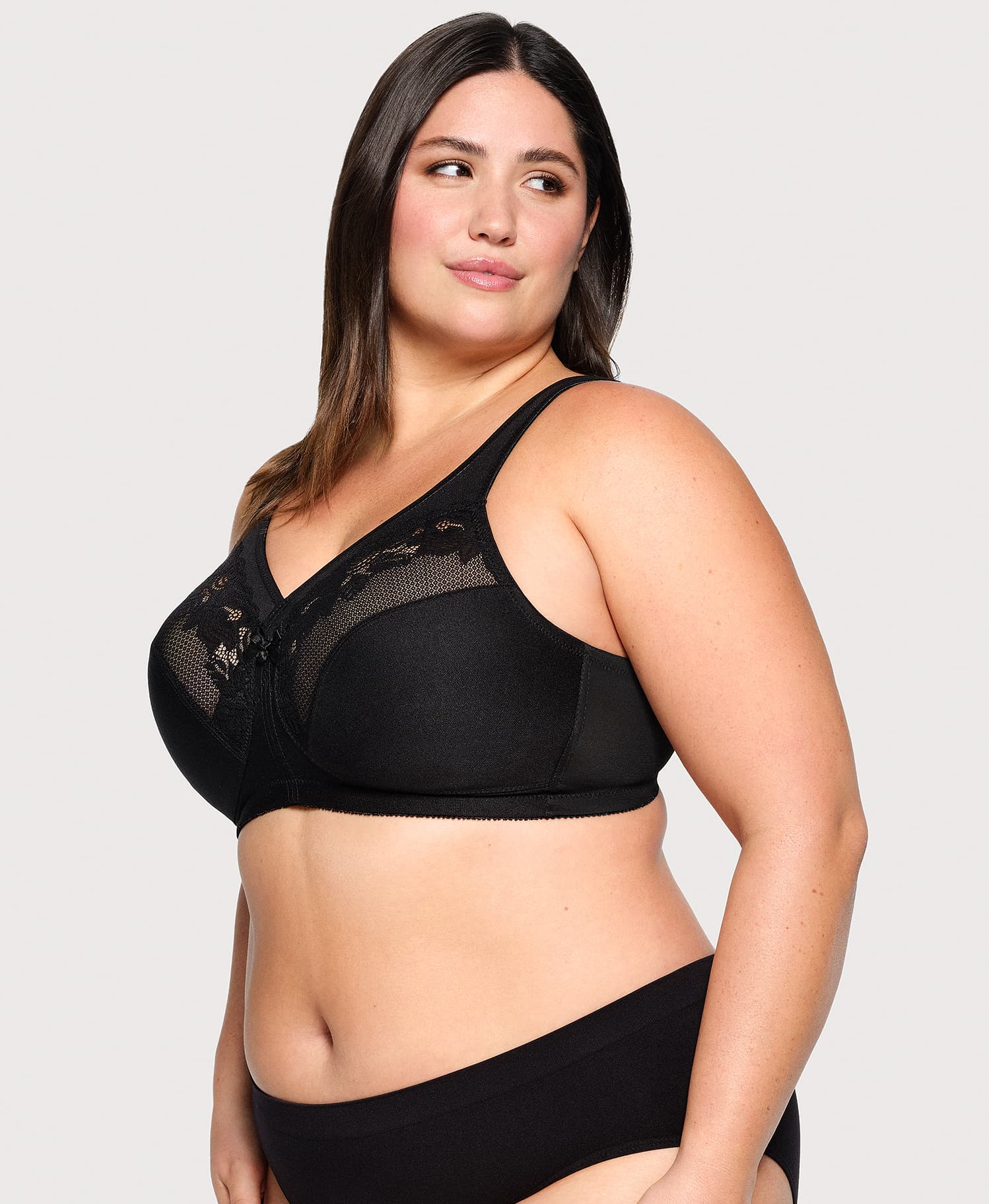 ✨No steel ring comfortable bra lace black