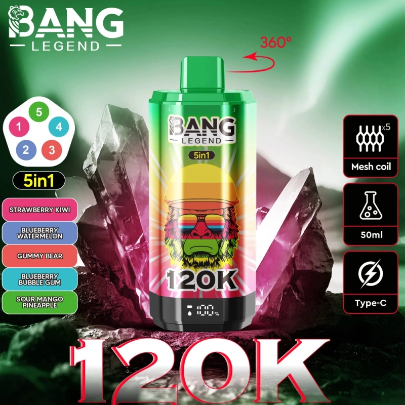 Bang Legend 120K – The Ultimate 5-in-1 Disposable Vape _ 120,000 Puffs _ Adjustable 5 Flavors (4)