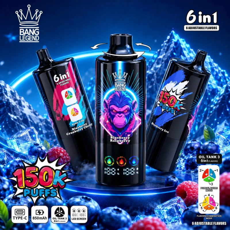 Bang Legend 6 in 1 150000 Puffs Disposable, Mixed Berry Flavors