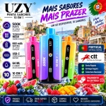 UZY 500K Penta Flavor 10 em 1, dispositivo vape com até 500 000 puffs, cinco sabores individuais e cinco combinações.