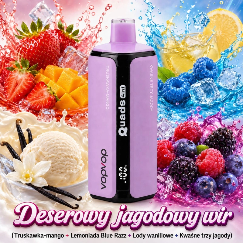 VopVop Quads 4w1 smak Lady Killer – owocowa mieszanka, 4 w 1 vape DTL