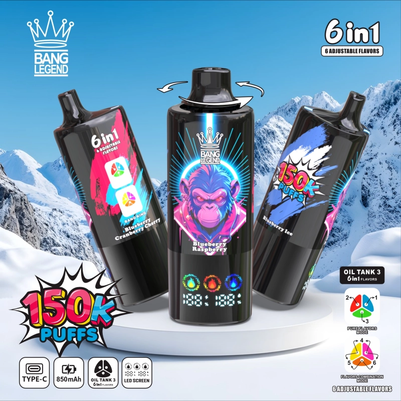Bang Legend 150000 Puffs Disposable Vape, 6 állítható gyümölcsös íz