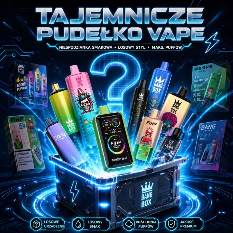 Bang Box Mystery Box Duża Liczba Puffów Jednorazowy E-papieros, Różne Smaki