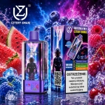 UZY Crystal 100K 4w1 – brzoskwinia z lodem, borówka i wiśnia, napój energetyczny oraz melon z liczi