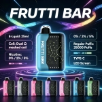 Frutti Bar FB25000 25000 puffs eldobható vape – 9 különböző gyümölcs és jeges íz kombináció, görögdinnye, eper, áfonya és menta ízekke