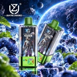 Vape descartável UZY Crystal 4 em 1 100 000 puffs com sabor Strawberry Mango e tecnologia LED