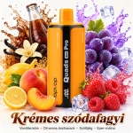 Krémes szóda fagyi mix – vaníliás kóla, citromos őszibarack, szőlőjég és eper-málna 200K Slukk vape