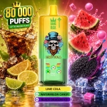 BangBox 80K 3-in-1 disposable vape with Lemon Cola, Watermelon Bubble Gum and Black Dragon Ice flavors